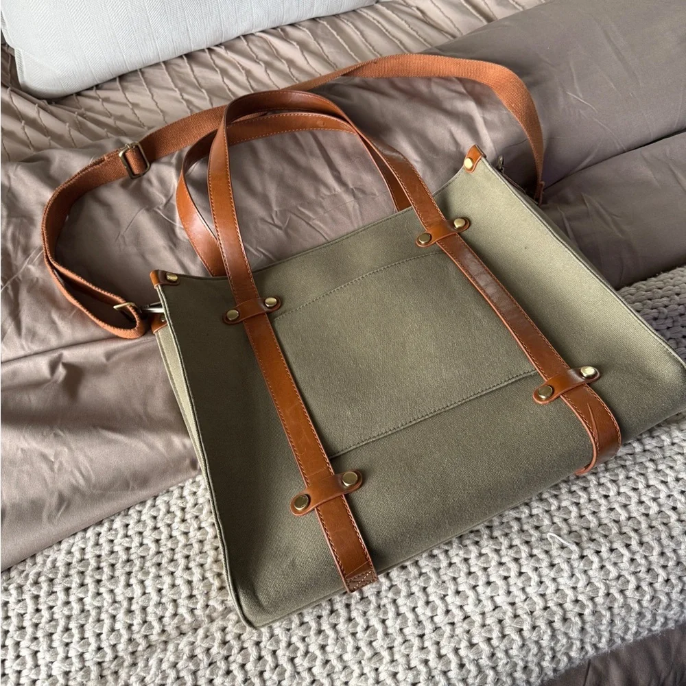 Olive Green Messenger Bag